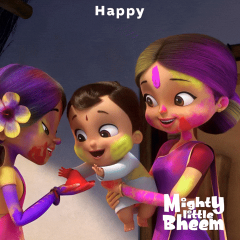 Happy Holi GIF by Chhota Bheem by chhotabheem