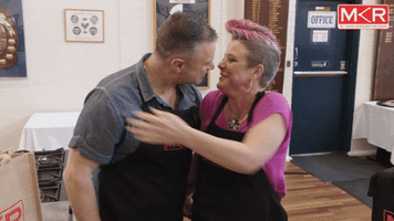 mick kiss GIF by My Kitchen Rules