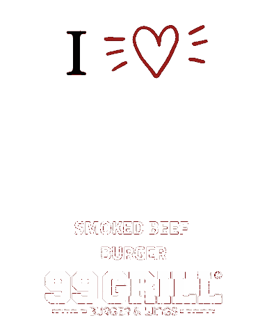 I Love You Burger Sticker by 99-Grill