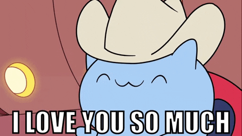 New Trending Gif Online Love Happy Cute Yes I Love You Hat Cartoon Hangover Cowboy Love You Bravest Warriors Inspired Catbug So Much