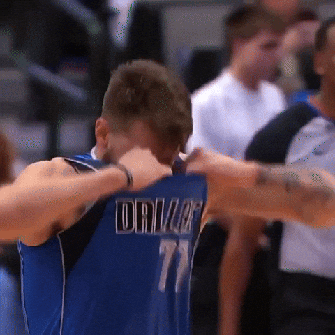 Luka Doncic tears his Dallas Mavericks jersey in frustration