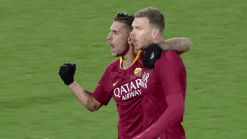 happy group hug GIF by AS Roma