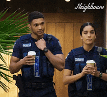 Coffee Walking GIF by Neighbours (Official TV Show account)