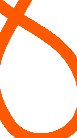 Orange Doodle Sticker by BIPOC in Fiber