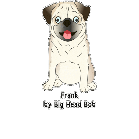 Big Head Dog Sticker by BigHeadBob.com
