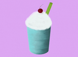 Whipped Cream Drinking GIF