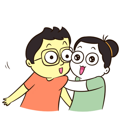 Happy Couple Sticker by Love Handle Comics