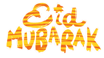 Eid Al Fitr Typography Sticker by Soofiya