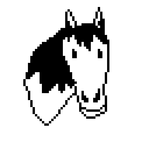 Pixel Horse Sticker by Michael Frei