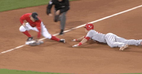 sliding mike trout GIF