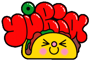 Graffiti Taco Sticker by Yubia