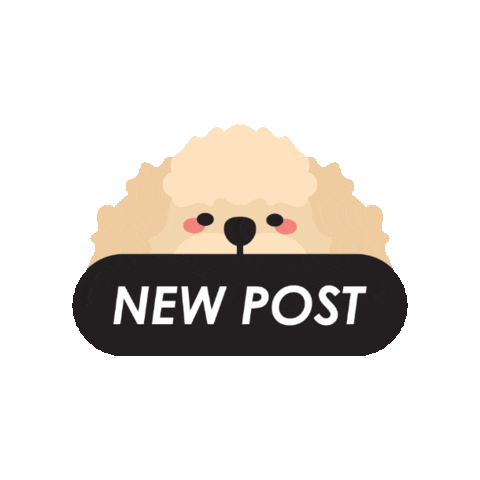 New Post Poodle Sticker