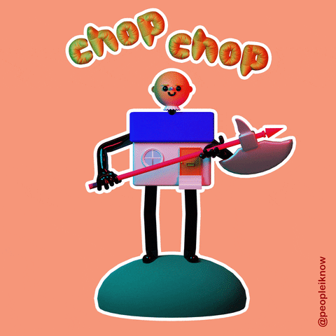Chopping Hurry Up GIF by Timothy Winchester