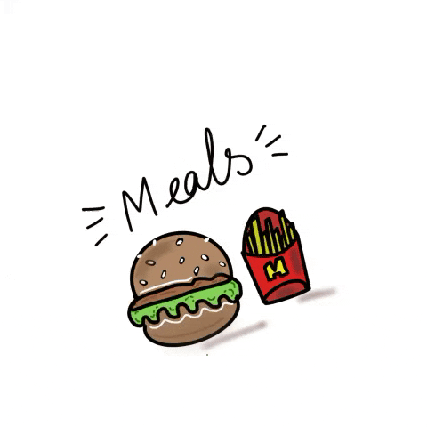 adorable_oeuvre burger mcdonalds fries meal GIF