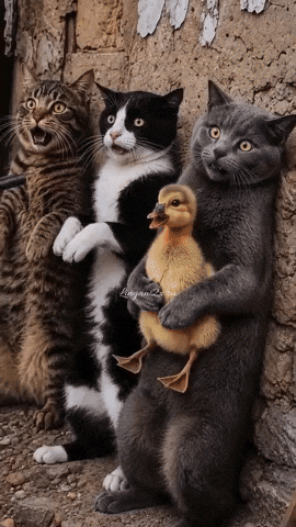 Scared Cats GIF