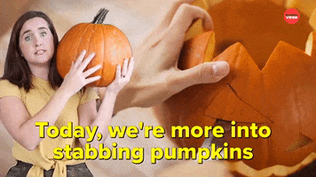 Stabbing Pumpkin Spice GIF by BuzzFeed