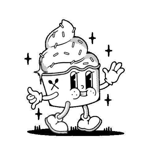 Frozen Yogurt Mascot Sticker by YOMARO