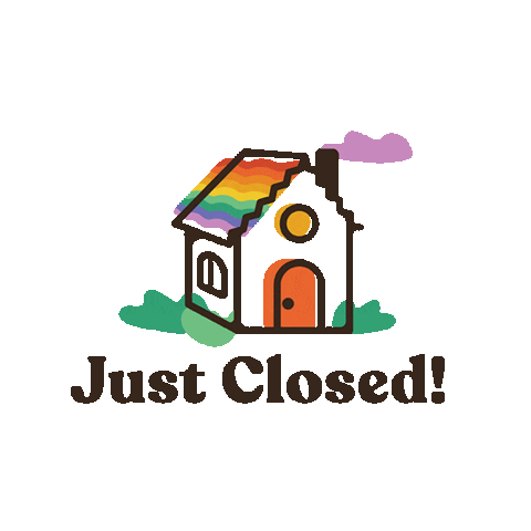 Rainbow House Sticker by Monica Kramer