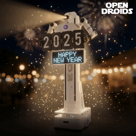 Happy New Year Robot GIF by OpenDroids