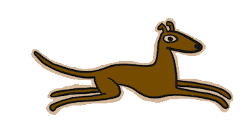 Greyhound Running Dog Sticker by Lucas Levitan