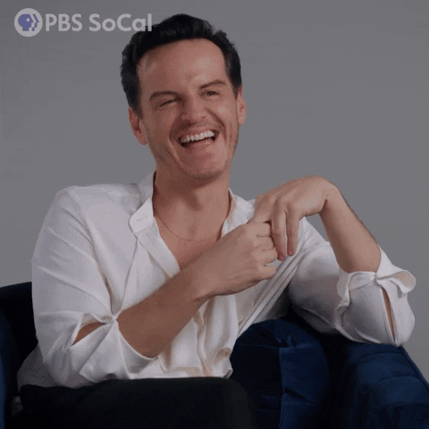 Andrew Scott Laugh GIF by PBS SoCal