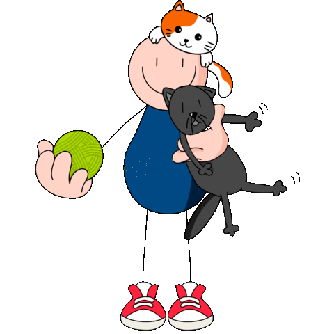 Feliz Gatos Sticker by @lugueylinn