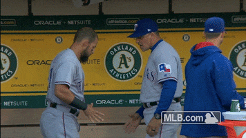 Texas Rangers Handshake GIF by MLB