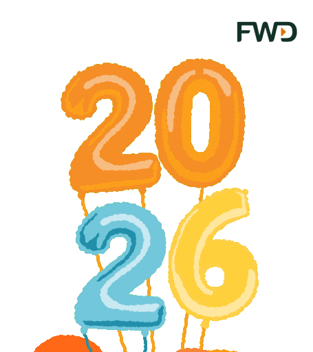 New Year Orange Sticker by FWD Insurance Indonesia