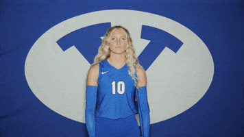 Serious Volleyball GIF by BYU Cougars