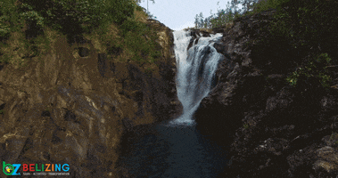 travel waterfall GIF by Belizing.com