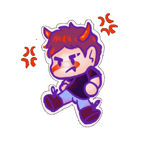 Angry Devil Sticker