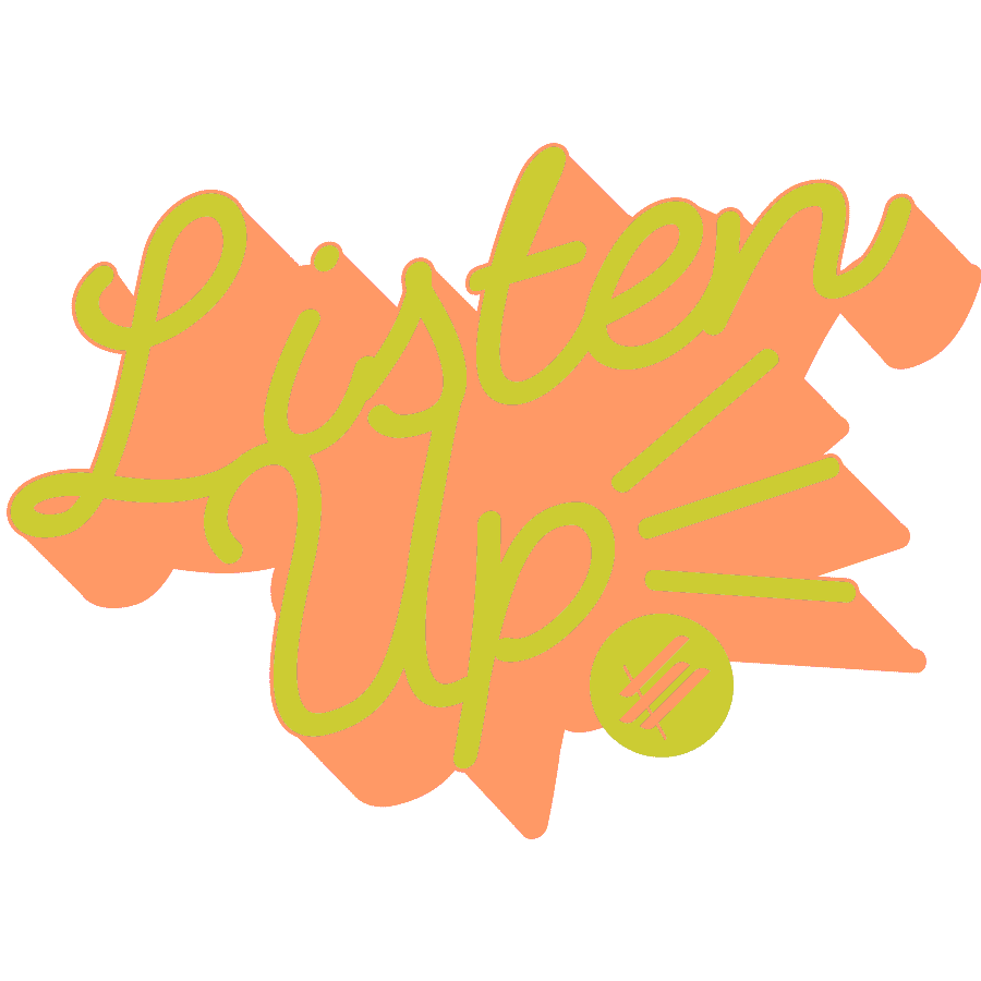 Listen Up Hello Sticker