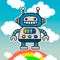 Robot 78: Happy Dance Animated GIF Robot