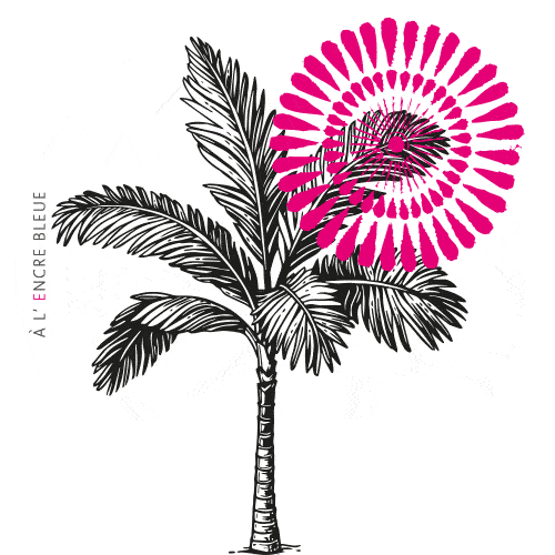 à l'encre bleue Sticker