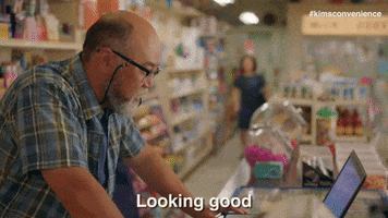 looking good like it GIF by Kim's Convenience