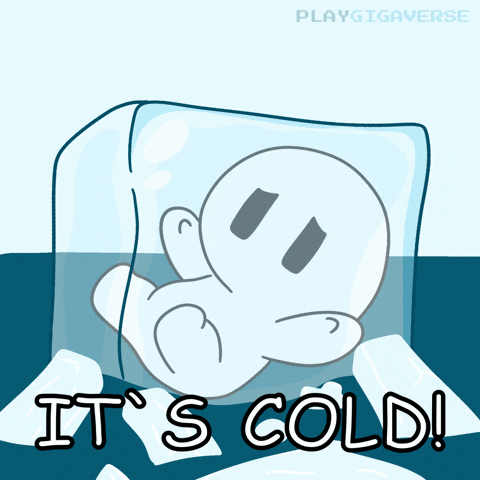 Freezing Ice Cube GIF