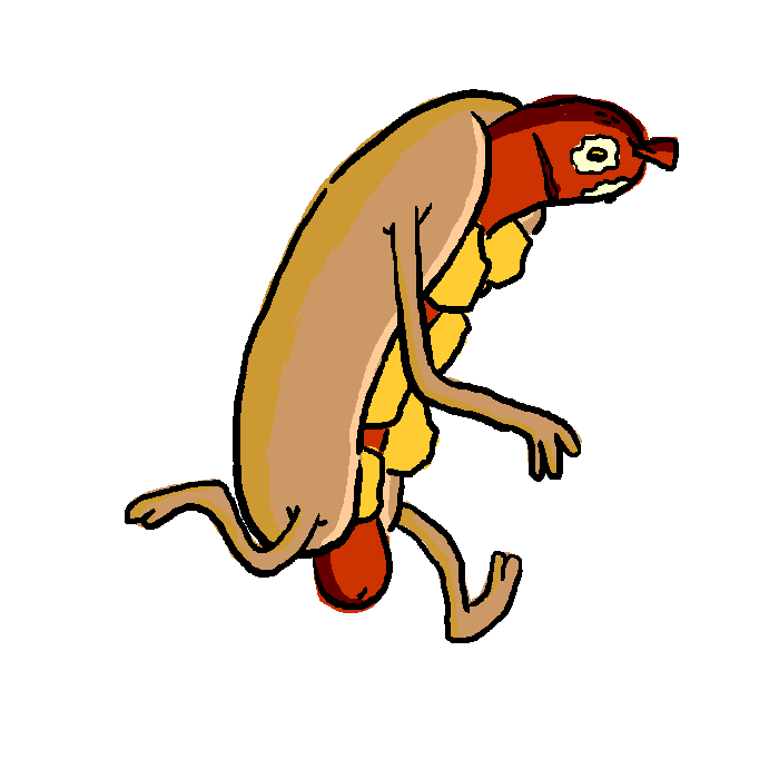 Hot Dog Running Sticker by Rafa Rosa for iOS & Android GIPHY