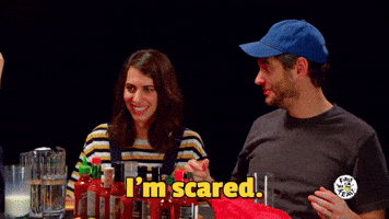 Scared Hot Ones GIF by First We Feast