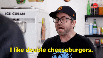 Double Cheeseburger Burger GIF by BuzzFeed