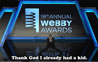 patton oswalt splits GIF by The Webby Awards
