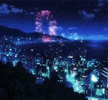 Anime Fireworks GIF by animatr