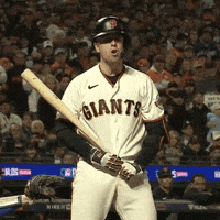 Angry Buster Posey after striking out against COL (gif)