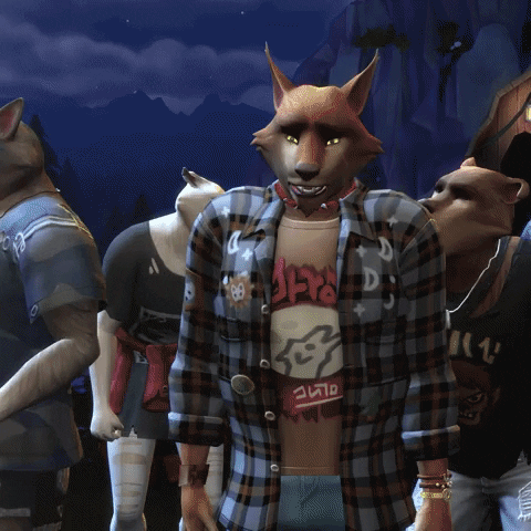 Howling Wolf Pack GIF by The Sims