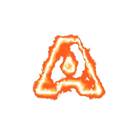 Fire Letters Sticker