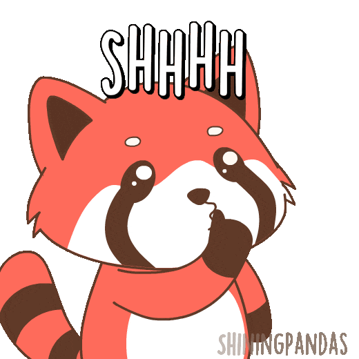Red Panda Shut Up Sticker