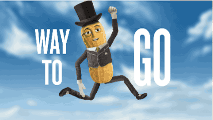 Image result for Mr Peanut way to go gif