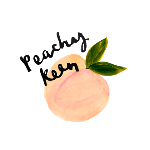 Peach Sticker by Annie Dornan Smith