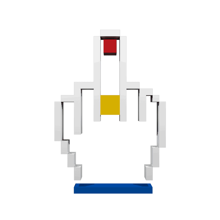 Fired Up Middle Finger Sticker by LNY TNZ