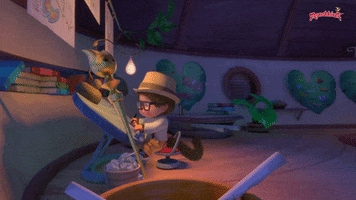 animation working GIF by Monchhichi