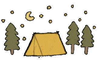 Night Camping Sticker by gloriapittmann